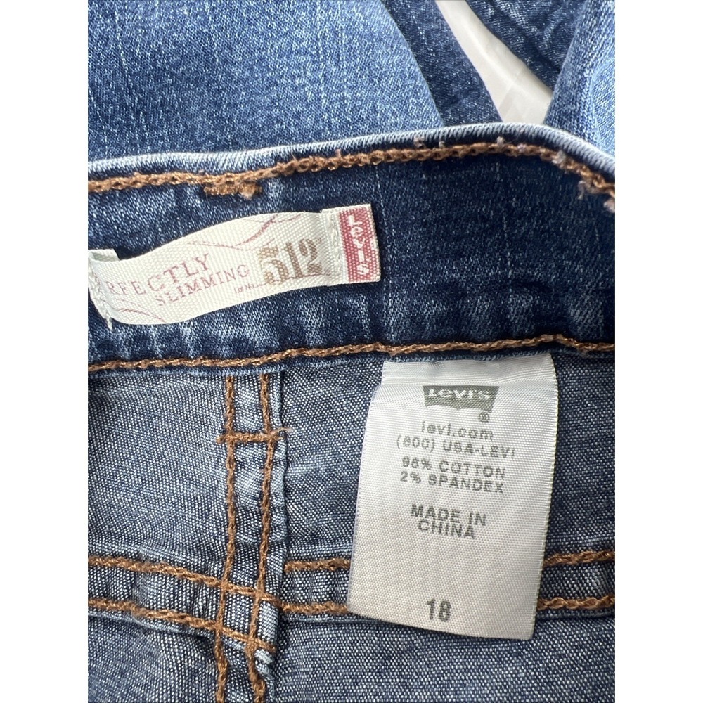 Levi's‎ 512 Perfectly Slimming Boot Cut Jeans Women's 18 S/C High Rise Cotton - Picture 10 of 12